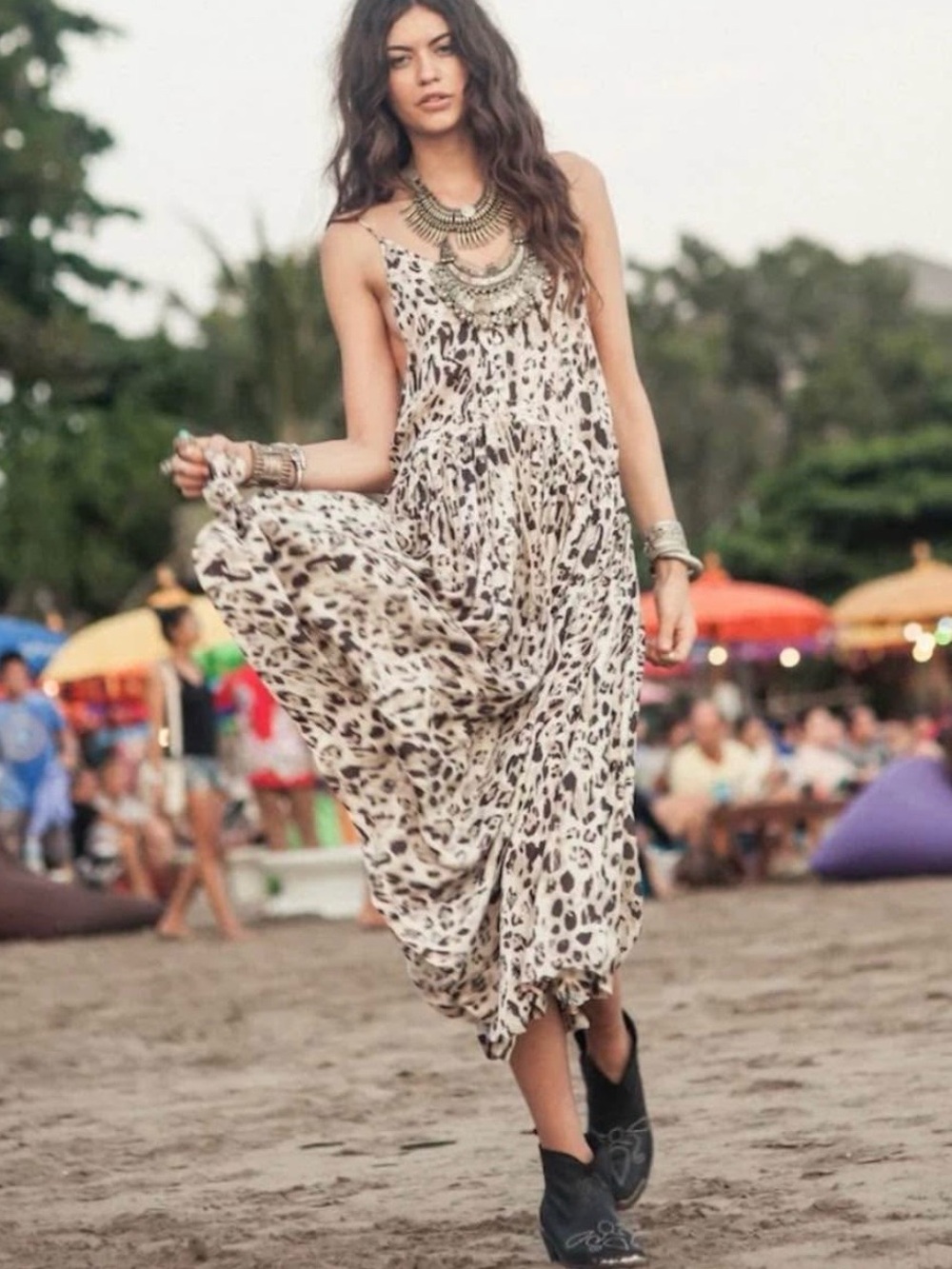 Size Medium Spell Wild Ones Strappy Midi dress.